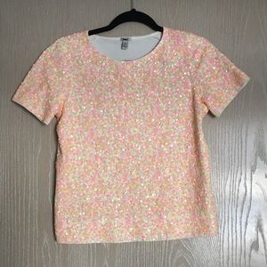 Darling J. Crew Sequin tee!